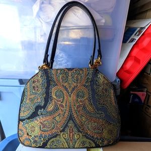 Vintage Bienen - Davis Paisley Print Purse w/coin bag.